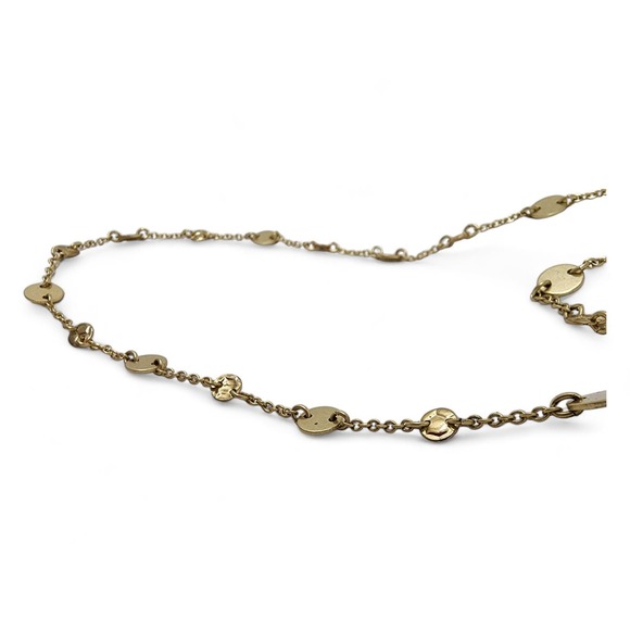 Lia Sophia Rhythm Necklace Delicate Disc Extra Long Gold Toned Layering (40-43") - Picture 6 of 7